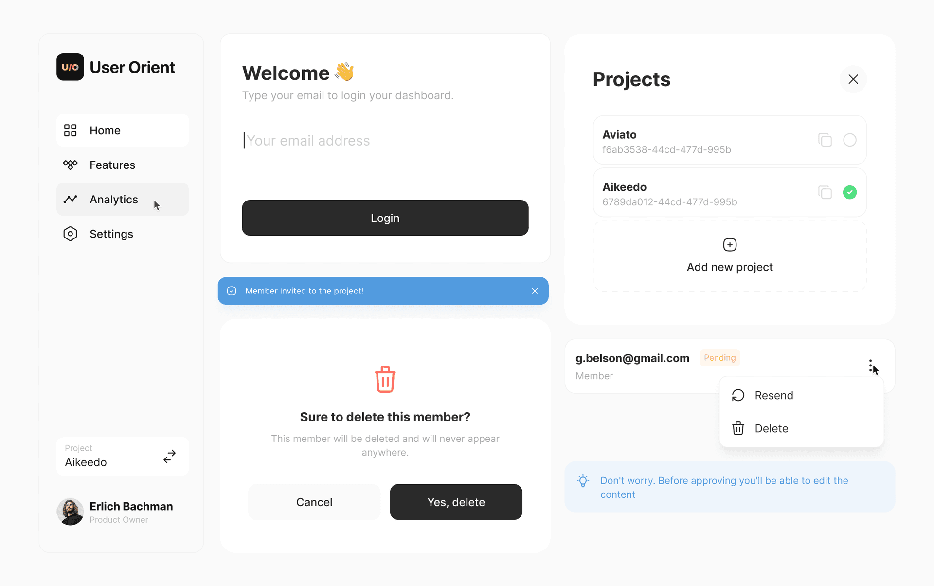 Orient UI components preview